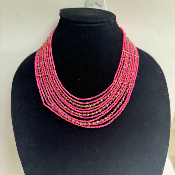 PINK  Denkays tribal necklace,statement necklace, African necklace,large neckl… - Picture 15 of 15
